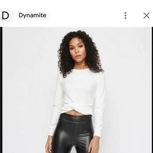 BLACK dynamite twist front top (first photo is white only for reference!)